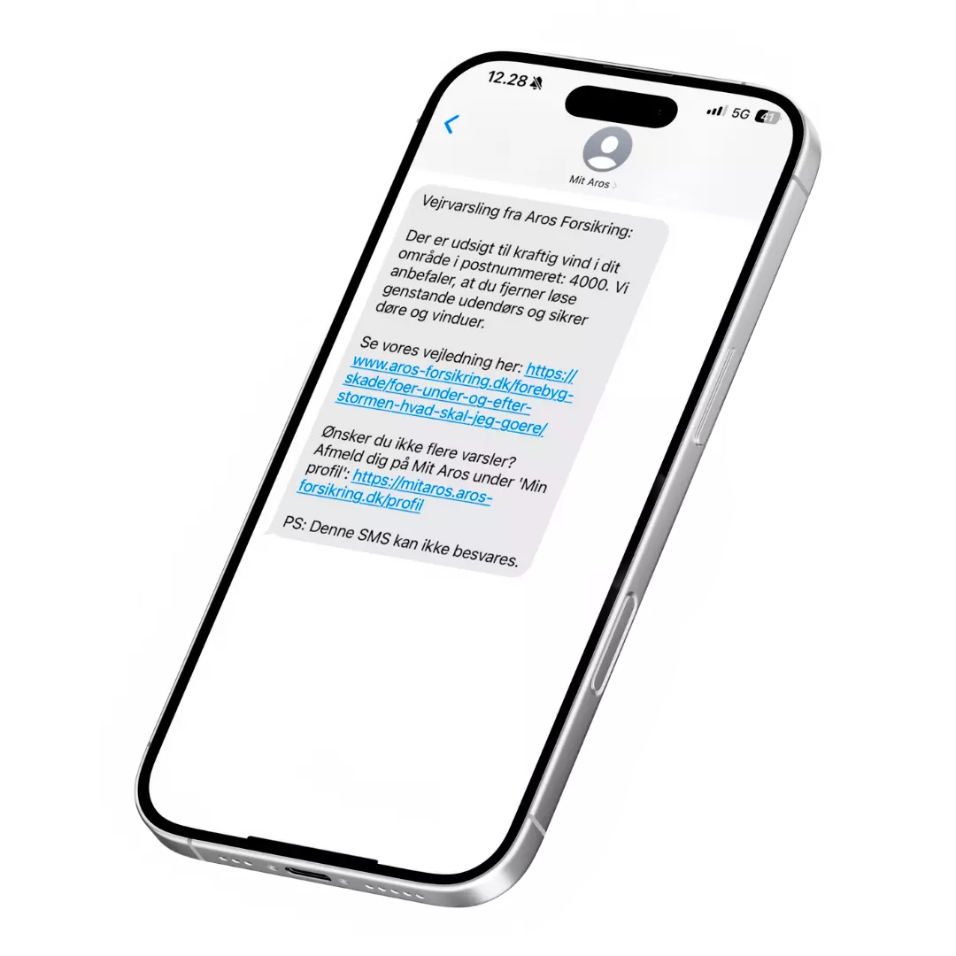 Vejrvarsling sms iphone