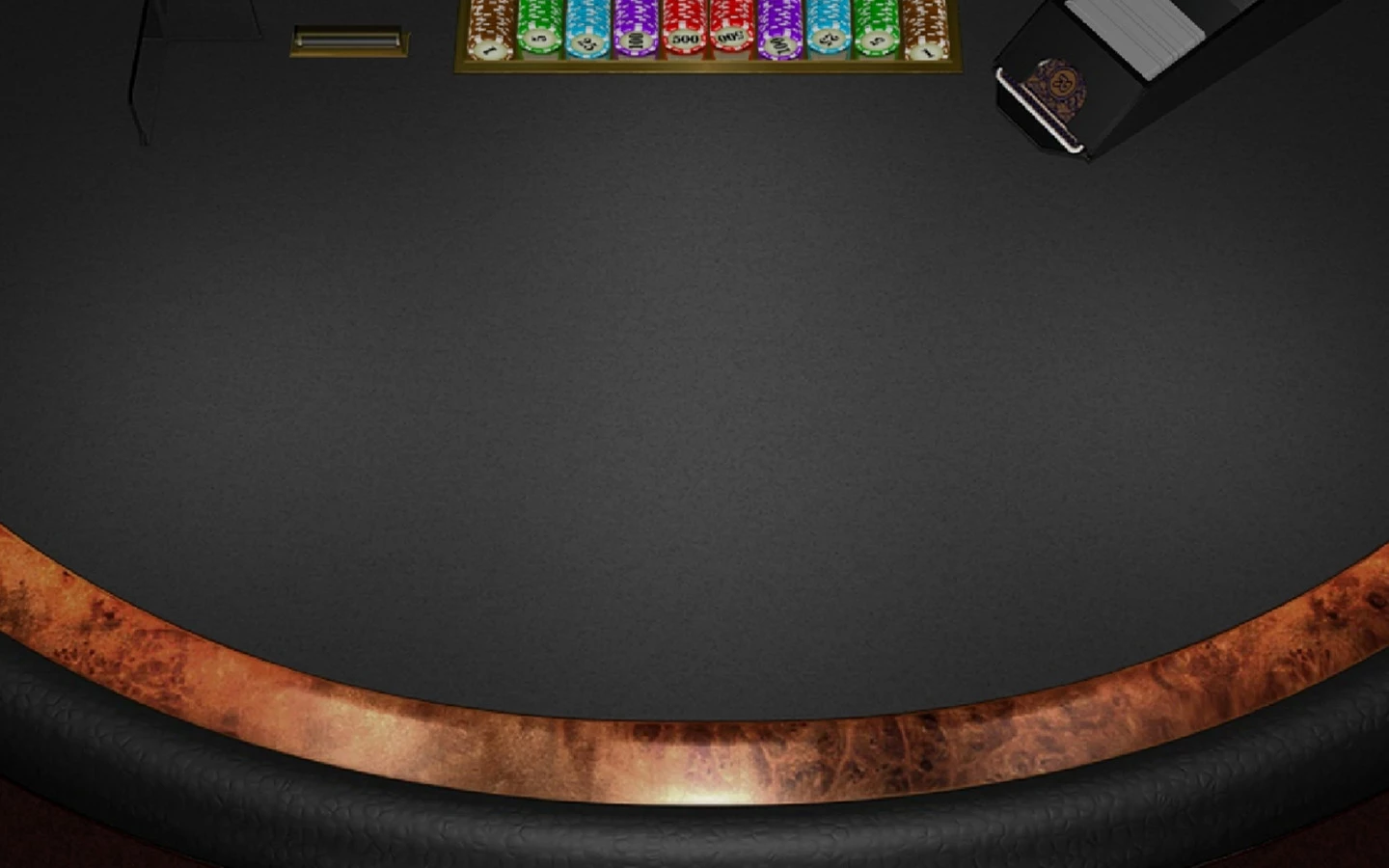 Close-up af en hånd med blackjack-kort på et virtuelt bord med lave indsatser