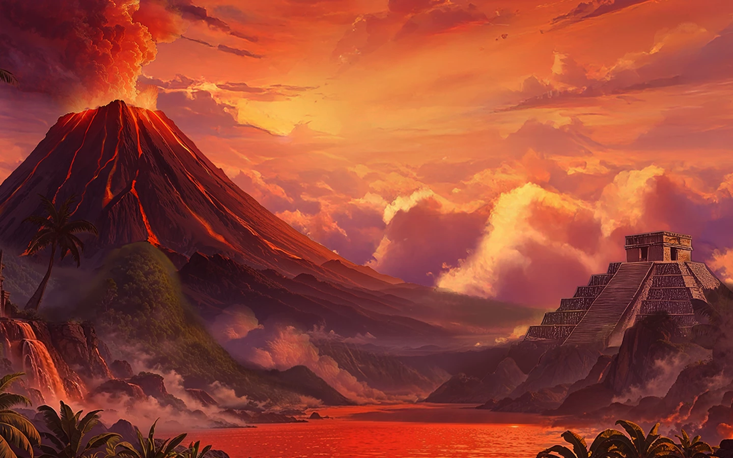 Aztec Inferno: Gold Eruption