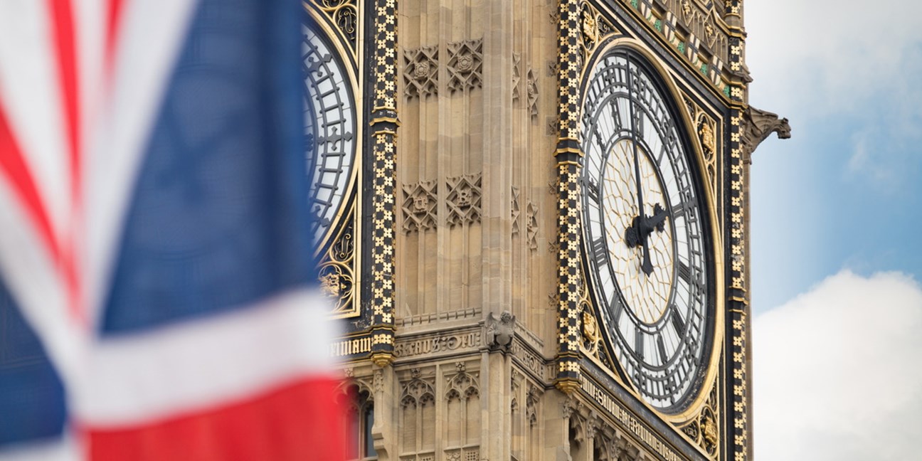 A union flag and Big Ben