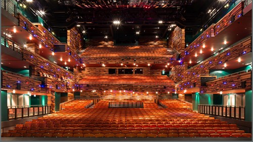 View of the main auditorium at Aylesbury Waterside Theatre from the stage