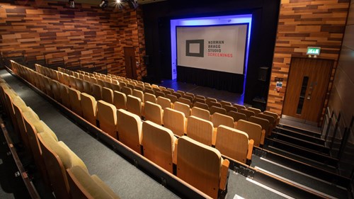 Norman Bragg Studio auditorium and screen
