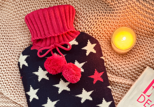 autumn decor hot water bottle