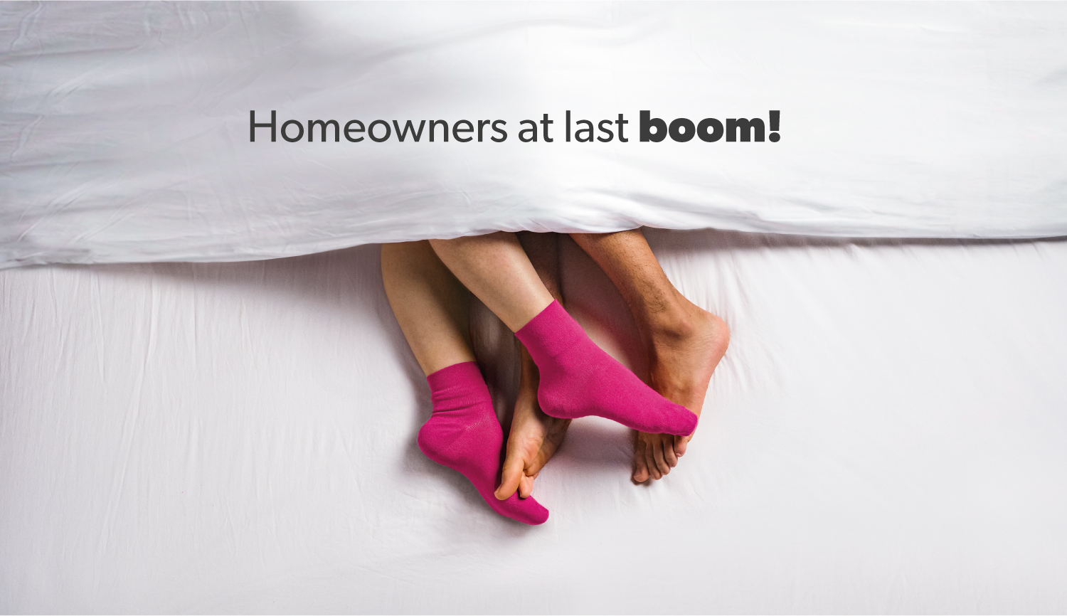 Feet Image In Bed with Tagline