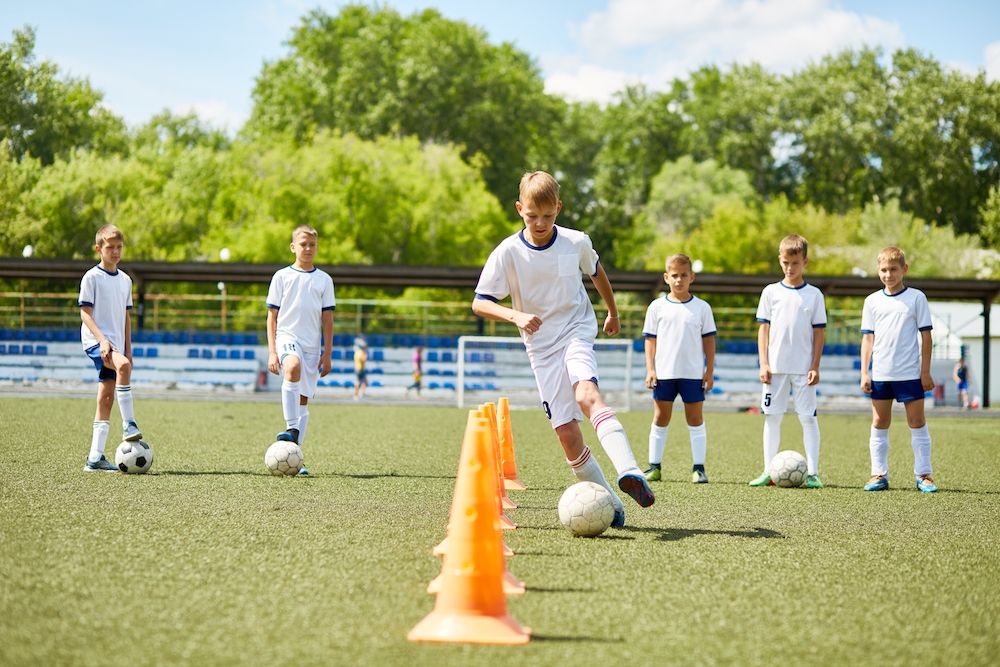 Junior Football Team At Practice 