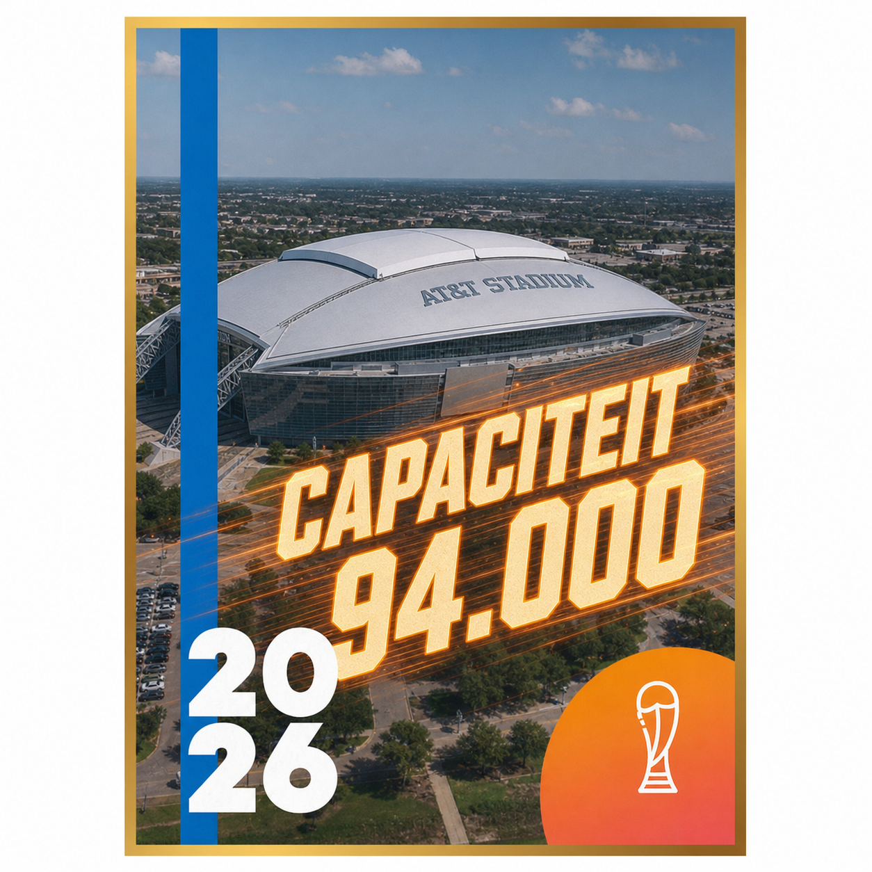 DELTA WK 2026 Voetbalweetje Grootste stadion Dallas