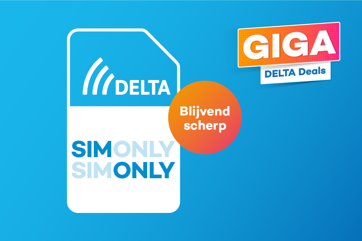 delta sim only blauwe achtergrond