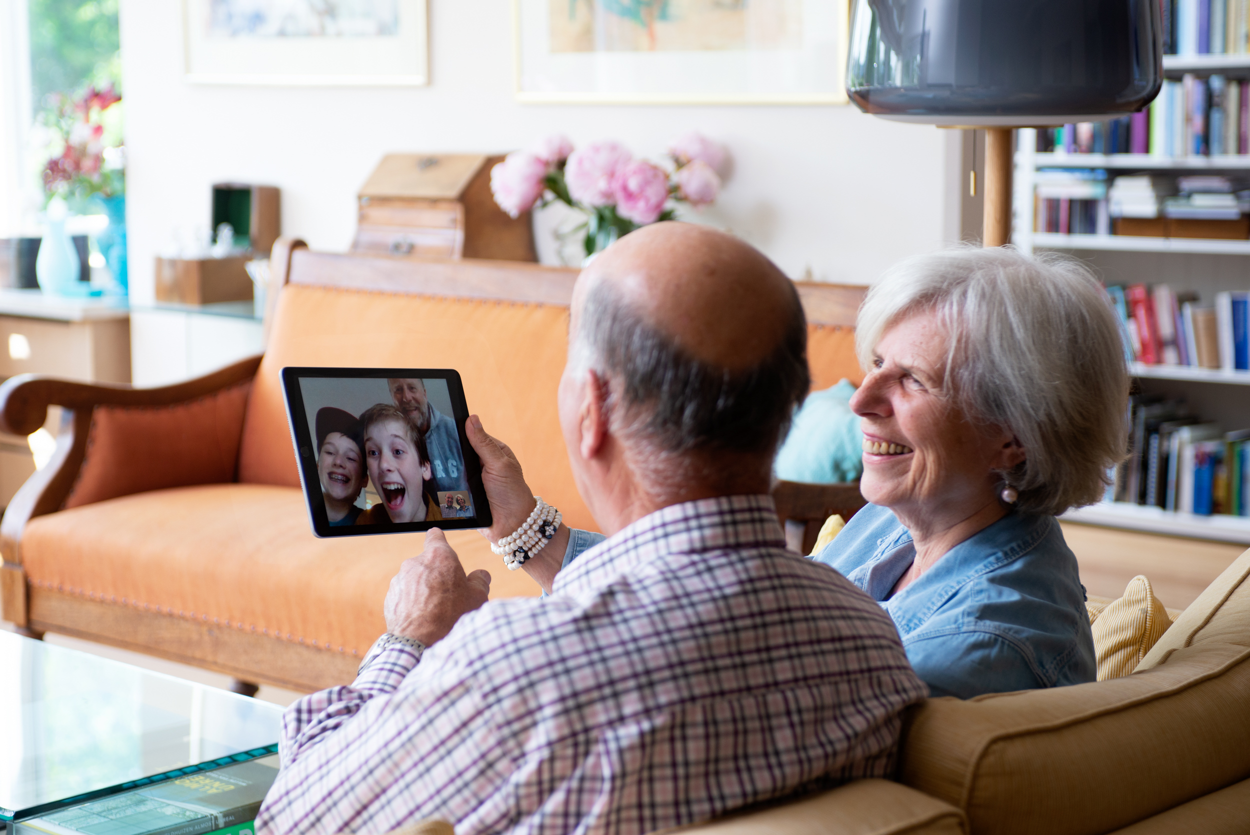 Facetimen met de kleinkinderen