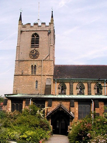 The front of St Mary Magdalene Church in Hucknall