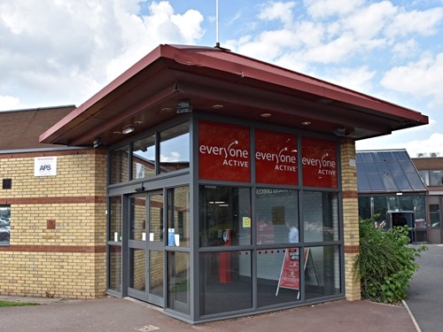 The front of Hucknall Leisure Centre in Hucknall