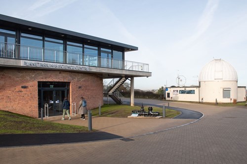 Front of planetarium and observatory