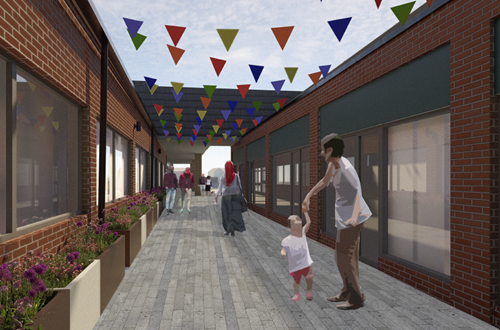 Artist impression of how Central Walk could look after the improvement works