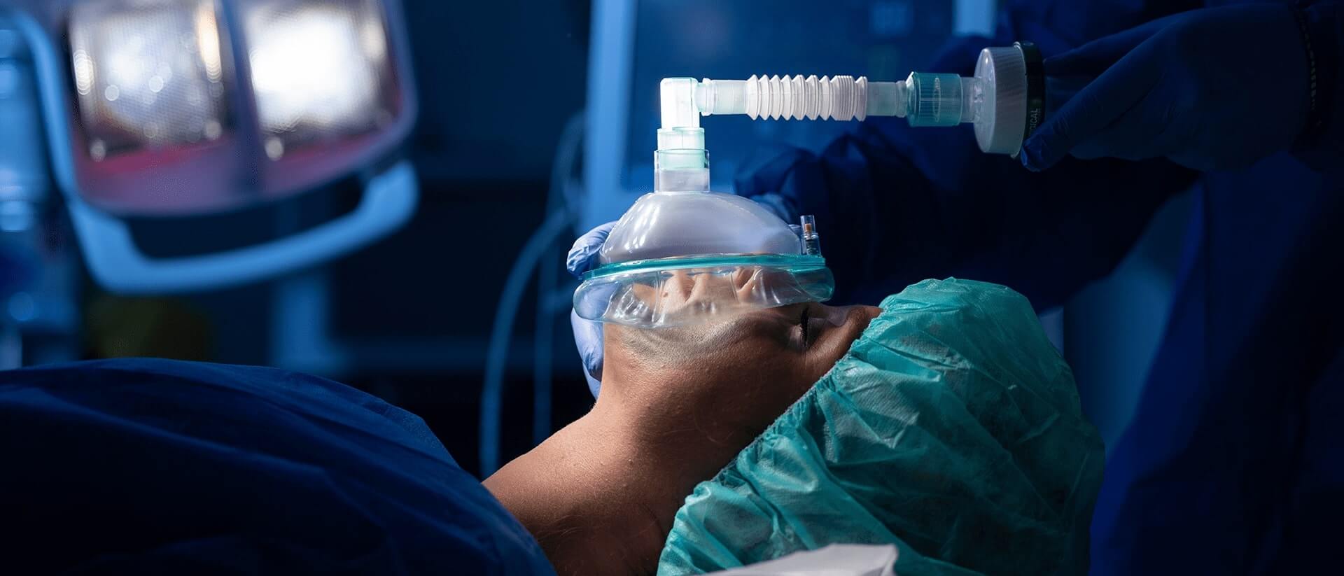Patient receiving general anesthesia