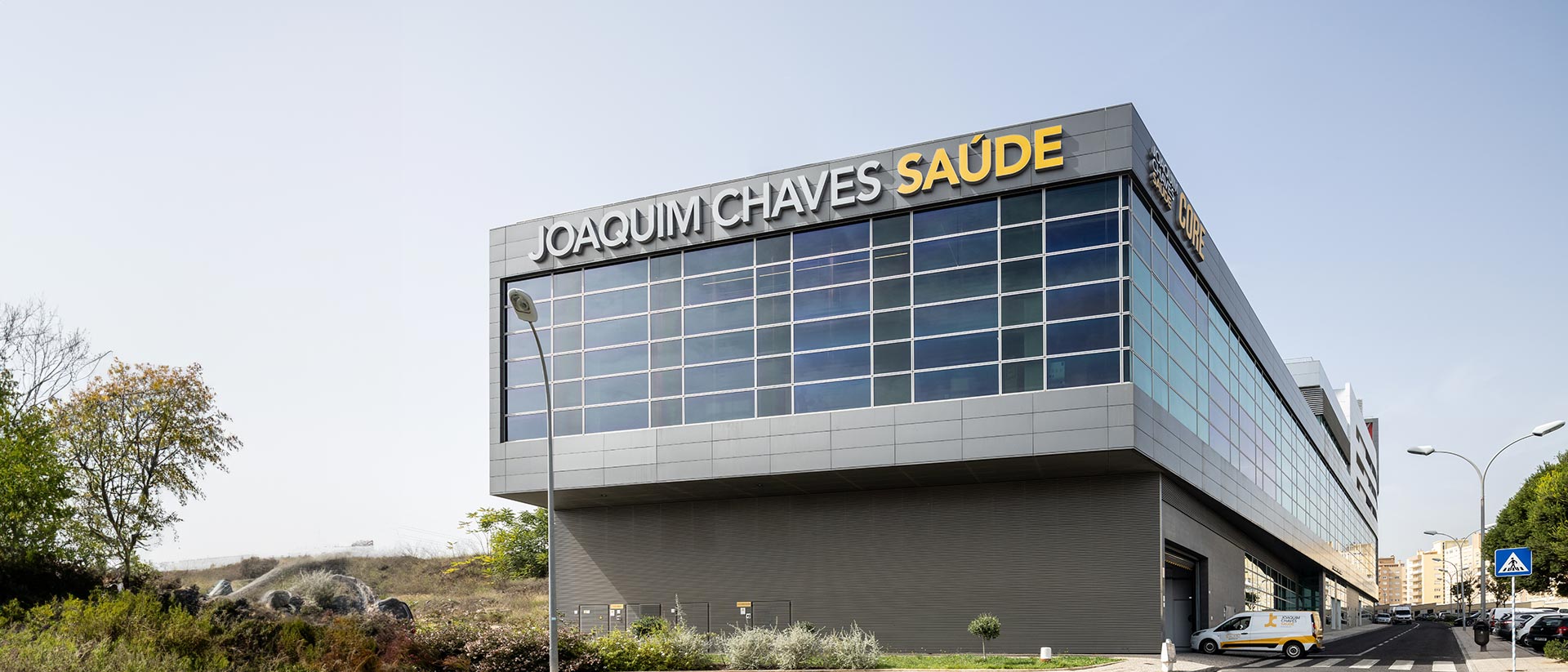 Exterior of the CORE laboratory at Joaquim Chaves Saúde