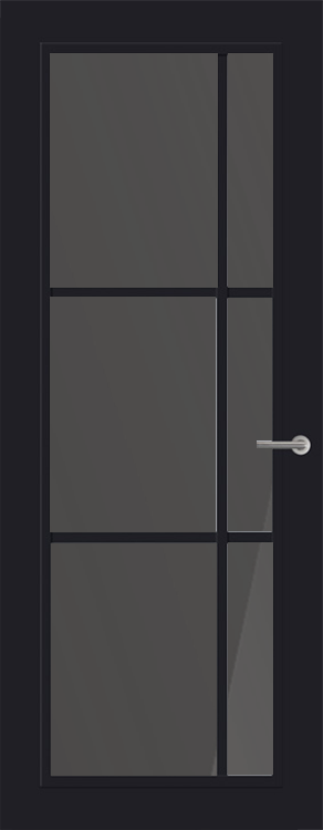 Svedex Binnendeuren Front FR504 Zwart Rookglas | Afgelakt met Svedex Superlak | Deurengigant.nl product afbeelding