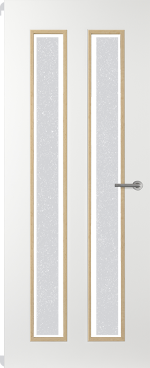 Svedex Binnendeuren Elite AE12 Eiken Gezandstraald glas met blanke rand | Afgelakt met Svedex Superlak | Deurengigant.nl product afbeelding