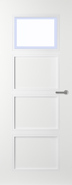 Svedex Binnendeuren Elite AE48 Gezandstraald glas met blanke rand | Afgelakt met Svedex Superlak | Deurengigant.nl product afbeelding