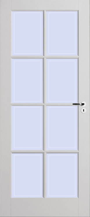 Skantrae Binnendeuren E 003 Blank facet glas | Stijlvolle binnendeur | Deurengigant.nl product afbeelding