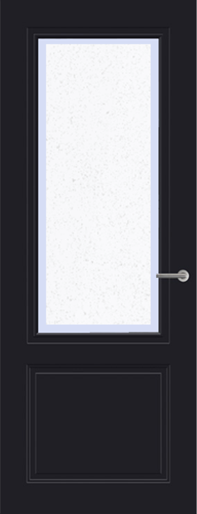 Svedex Binnendeuren Cameo CE114 zwart Gezandstraald glas met blanke rand | Afgelakt met Svedex Superlak | Deurengigant.nl product afbeelding
