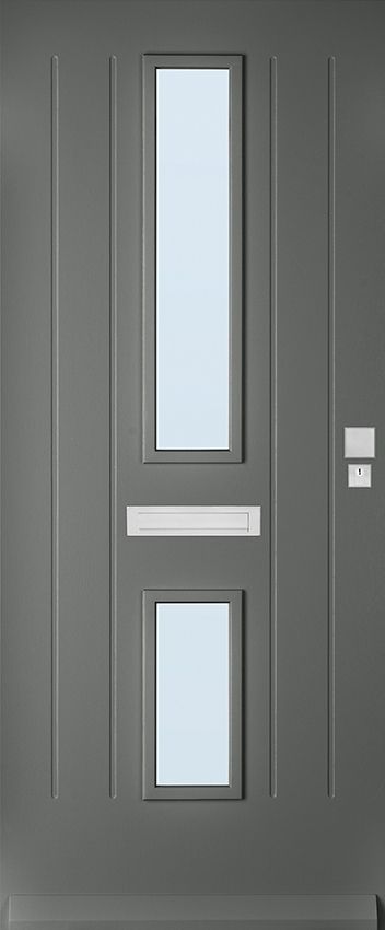 Skantrae Voordeuren SKN 659 Iso satinato blanke bies glas | Massief hardhout | Deurengigant.nl product afbeelding