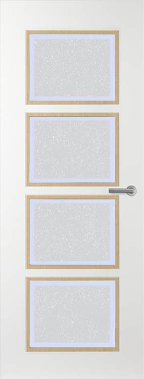 Svedex Binnendeuren Elite AE34 Eiken Gezandstraald glas met blanke rand | Afgelakt met Svedex Superlak | Deurengigant.nl product afbeelding