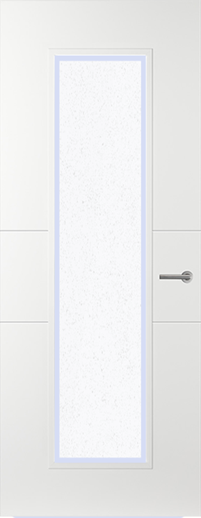 Svedex Binnendeuren Linea AL55 Gezandstraald glas met blanke rand | Afgelakt met Svedex Superlak | Deurengigant.nl product afbeelding