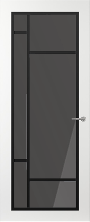 Svedex Binnendeuren Front FR500 Wit Zwart Rookglas | Afgelakt met Svedex Superlak | Deurengigant.nl product afbeelding