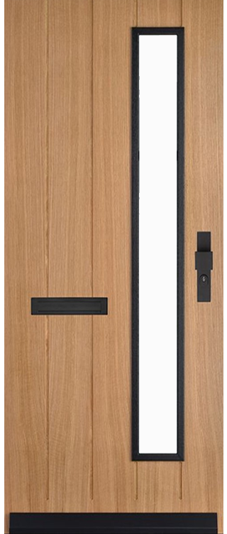 Skantrae Voordeuren SKN 664 EIK Iso satinato glas | Massief hardhout | Deurengigant.nl product afbeelding