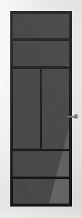 Svedex Binnendeuren Front FR507 Wit Zwart Rookglas | Afgelakt met Svedex Superlak | Deurengigant.nl product afbeelding
