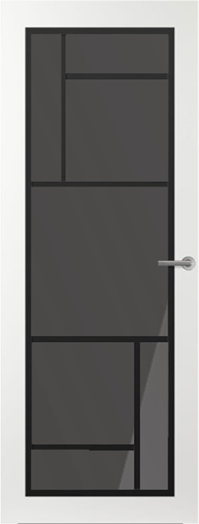 Svedex Binnendeuren Front FR509 Wit Zwart Rookglas | Afgelakt met Svedex Superlak | Deurengigant.nl product afbeelding