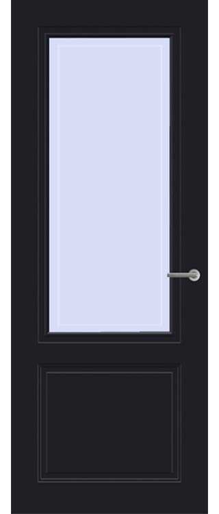 Svedex Binnendeuren Cameo CE114 zwart Blank facetglas | Afgelakt met Svedex Superlak | Deurengigant.nl product afbeelding