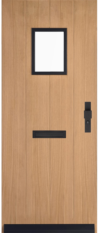Skantrae Voordeuren SKN 667 EIK Iso satinato glas | Massief hardhout | Deurengigant.nl product afbeelding
