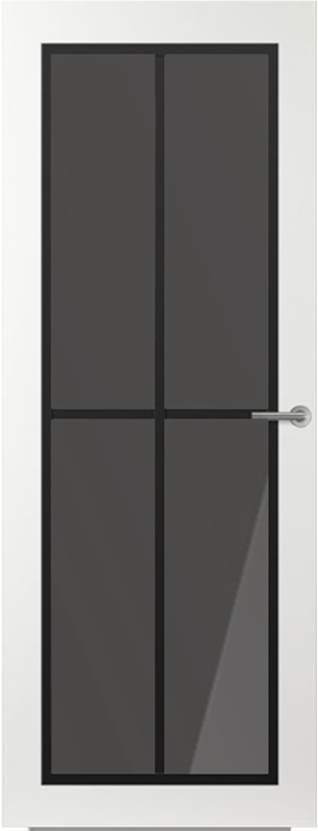 Svedex Binnendeuren Front FR510 Wit Zwart Rookglas | Afgelakt met Svedex Superlak | Deurengigant.nl product afbeelding