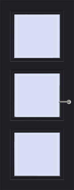 Svedex Binnendeuren Cameo CE106 zwart Blank facetglas | Afgelakt met Svedex Superlak | Deurengigant.nl product afbeelding