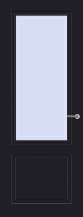 Svedex Binnendeuren Cameo CE104 zwart Blank facetglas | Afgelakt met Svedex Superlak | Deurengigant.nl product afbeelding