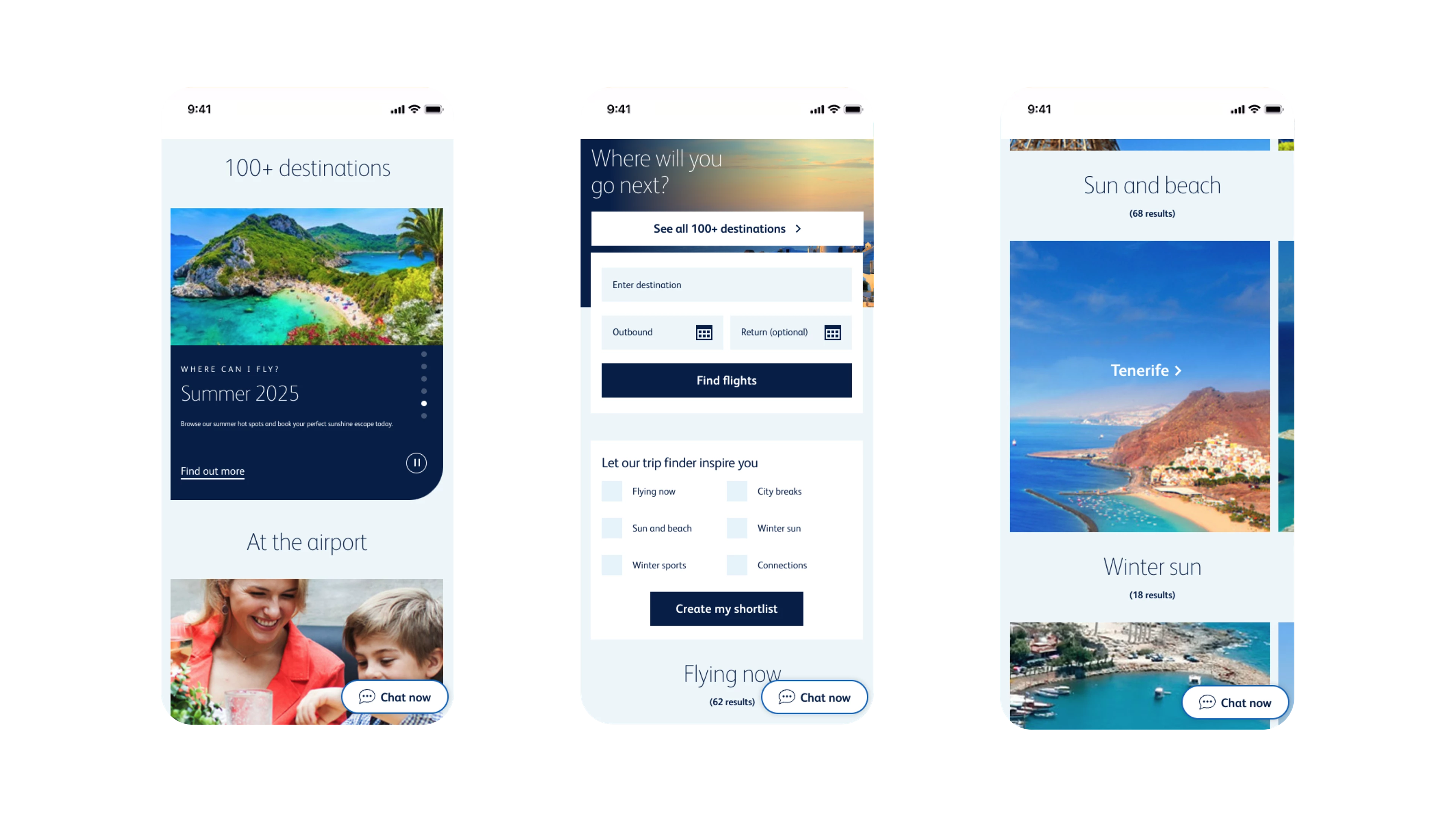 Images of Bristol Airport site on mobile devices