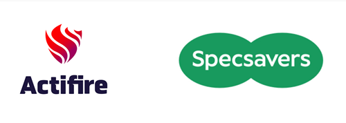 Actifire and Specsavers Logos
