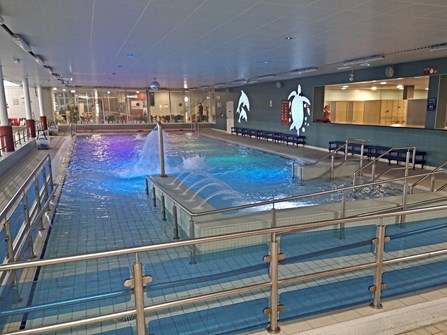 Swimming pool at the Lammas Leisure Centre in Sutton in Ashfield