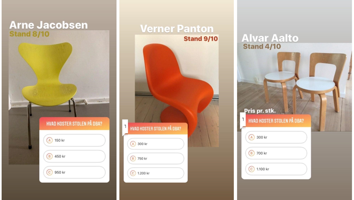 Fra ny koster Arne Jacobsens ’Syver stol’ til voksne cirka 2.500 kroner. På DBA kan den findes helt ned til 600 kroner.