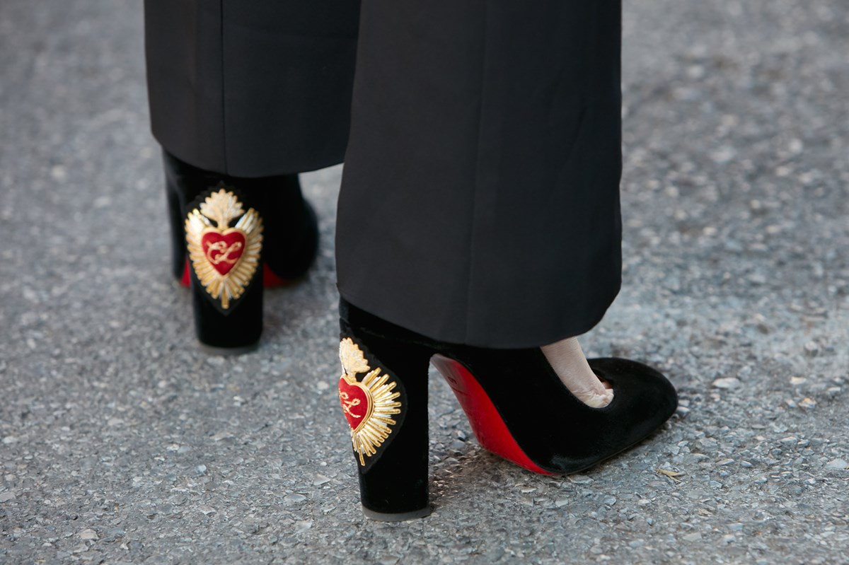 Louboutin-stiletter er kendetegnet ved deres røde såler. Arkivfoto