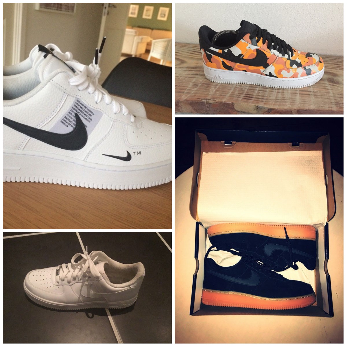 Her er fire eksempler på Nike Air Force 1-sko, som netop nu er til salg på DBA