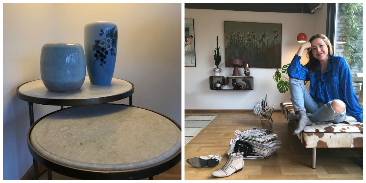 På billedet til venstre kan du se Royal Copenhagen-vasen, mens det er Pia, du kan se på billedet til højre. Foto: Julie Schoen
