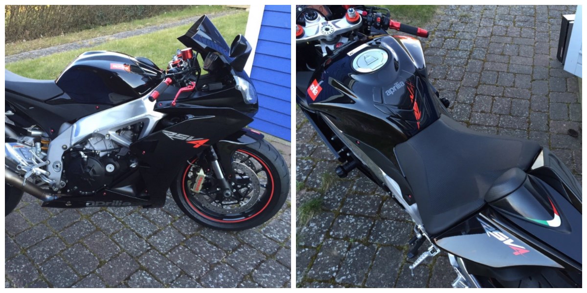 Frederik fra Roskilde har i skrivende stund denne Aprilla-motorcykel til salg på DBA. Den har vundet 'Superbike wm' i 2010 skriver Frederik, der vil have 169.500 kroner for sin motorcykel