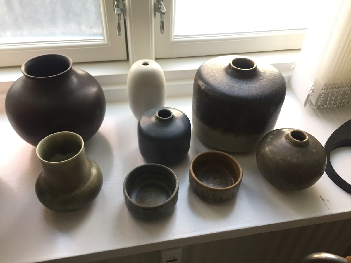 Her kan du se lidt af Christians keramik-samling
