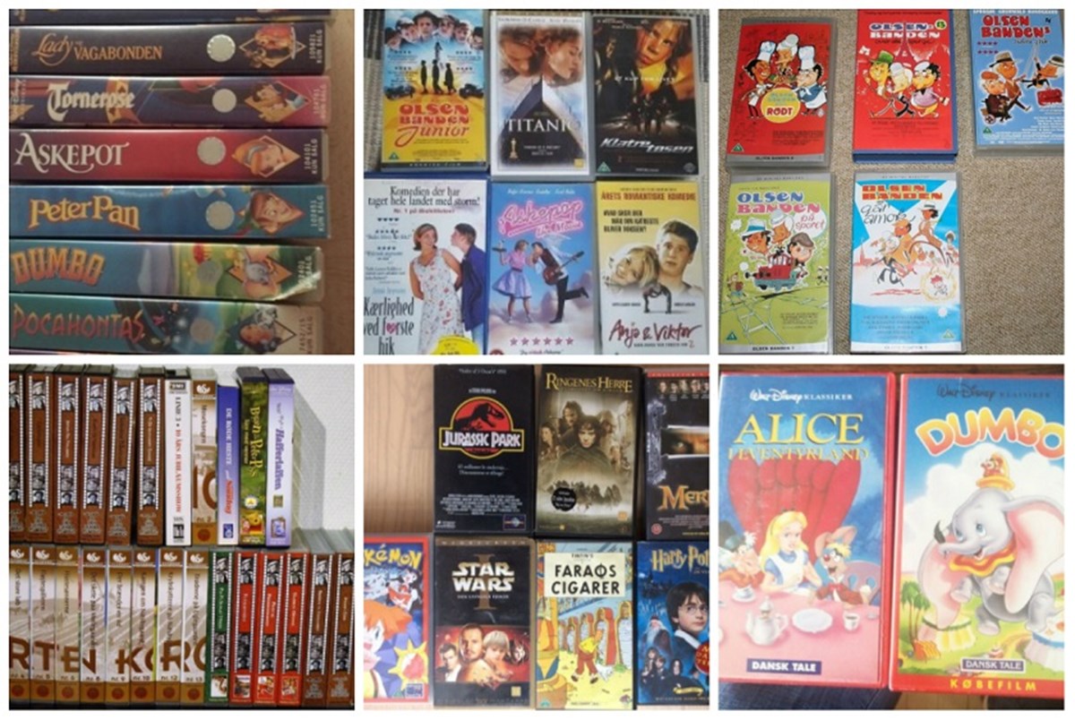 Der er omkring 1.340 annoncer med VHS-bånd til salg på DBA netop nu