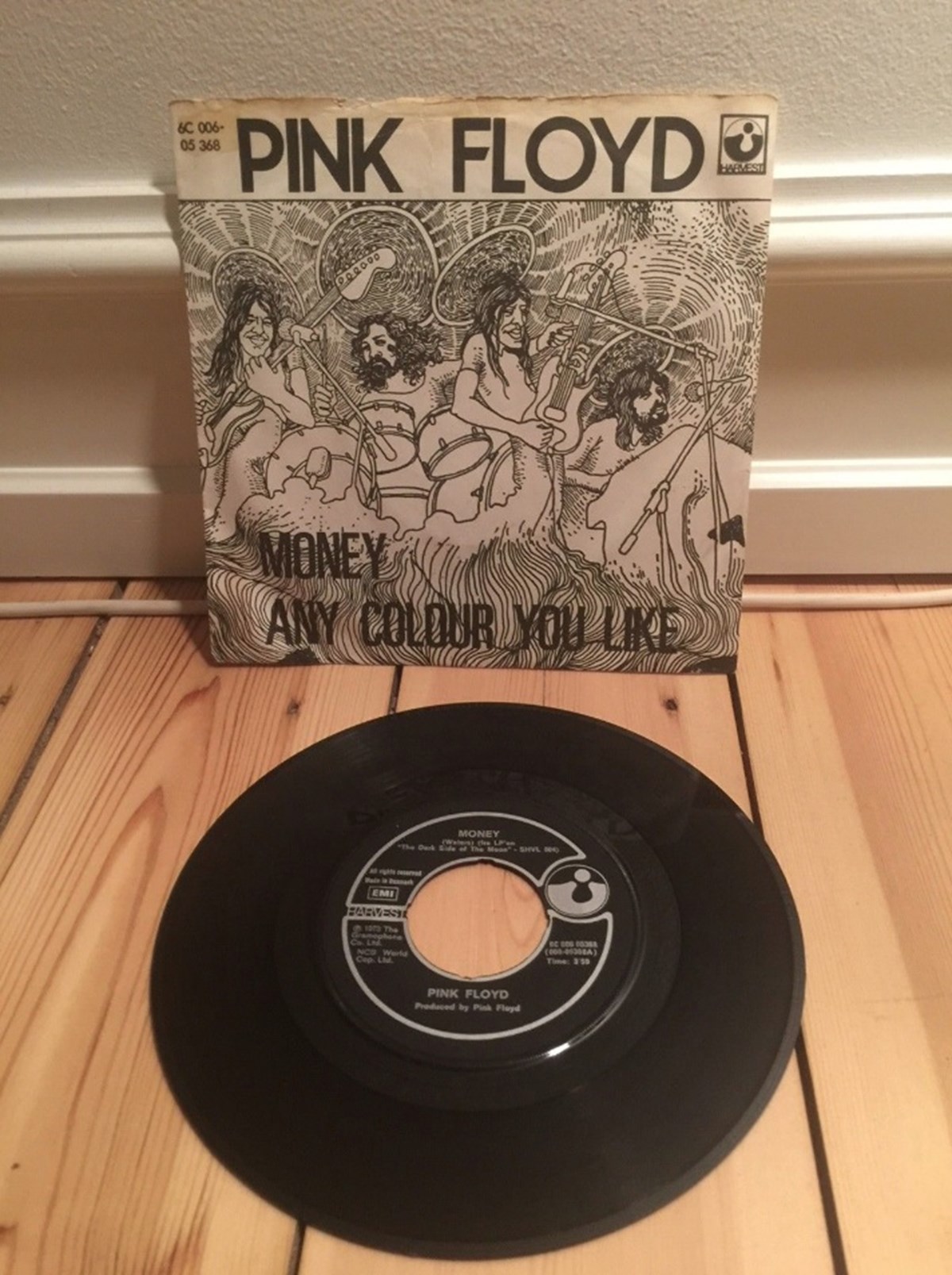 Nick fra Frederiksberg sælger denne Pink Floyd-single på DBA lige nu for 2.000 kroner