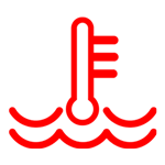 Engine temperature warning light