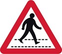 Warning: pedestrian crossing