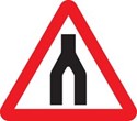 Warning: road narrows