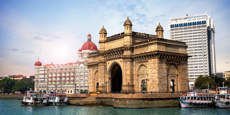 Scenic coastal promenade along Marine Drive with ocean views in Mumbai